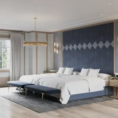 Custom Upholstered Headboards Wall Panels & Bed Frames Any Size! Custom Made - Easy to Install - DWU88